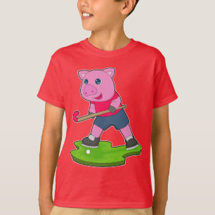 Camiseta Taco de hóquei no campo de porcos