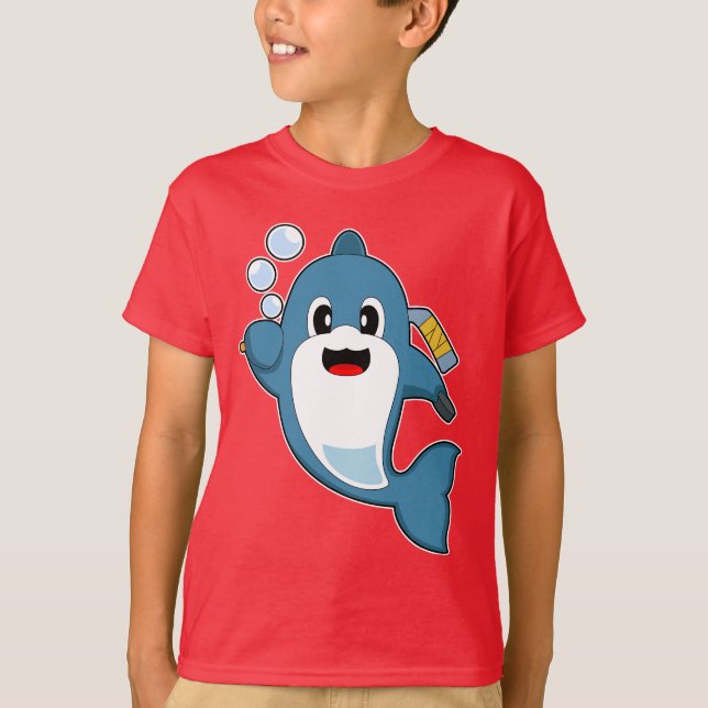 Camiseta Taco de hóquei no gelo do golfinho (Frente)