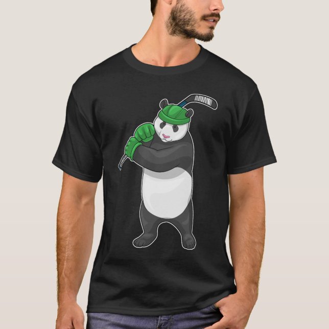 Camiseta Taco de hóquei no gelo Panda (Frente)