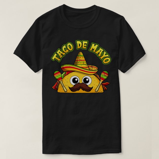 Camiseta Taco De Mayo Cinco De Mayo Fiesta 5 (Frente do Design)
