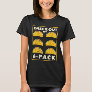 Camiseta Taco de Treino de Academia 6 Pack Mexicano Tacos d