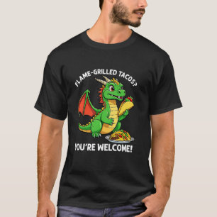 Camiseta Taco Dragão Grelhado Chama do Dragão Japonês