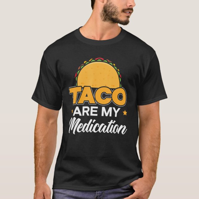 Camiseta Taco É Minha Medicação Nacho Média Cinco De Mayo (Frente)