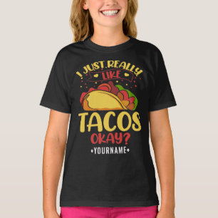 Camiseta Taco Engraçado Dizendo Que Eu Gosto Muito De Tacos