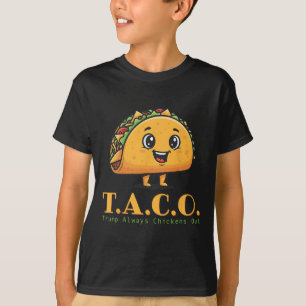 Camiseta Taco Engraçado Trump Sempre Foge Vamos De Saída Va