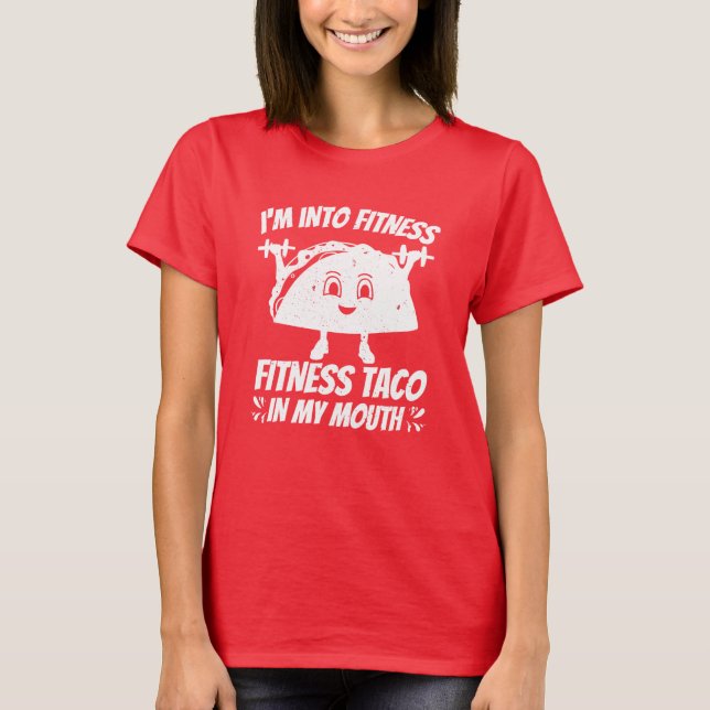 Camiseta Taco Fitness Divertido Ginásio  (Frente)