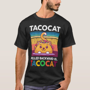 Camiseta Taco Fofo Taco das Crianças Gato Escrito ao Contr