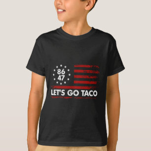 Camiseta Taco Funny Vamos Go Taco Shirt American Flag Patri