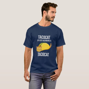 Camiseta Taco & gato - Tacocat soletrado para trás é