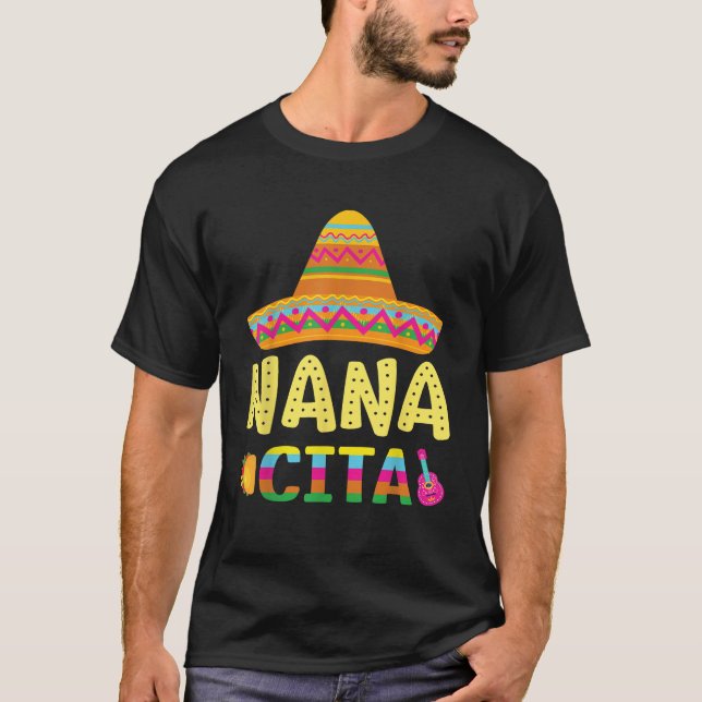 Camiseta Taco Guitar Cinco De Mayo Day Nana Cita Grandma So (Frente)