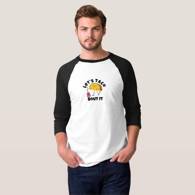 Camiseta "Taco Guitar T-Shirt - Engraçado Teto Comida Mexic (Frente Completa)