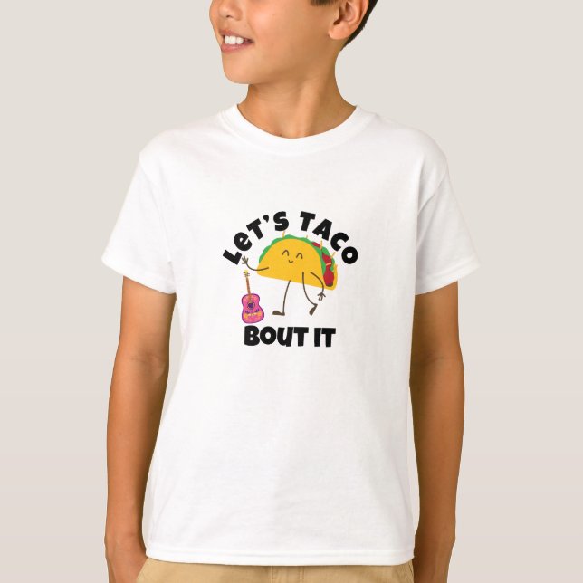 Camiseta "Taco Guitar T-Shirt - Engraçado Teto Comida Mexic (Frente)
