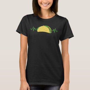 Camiseta Taco Heartbeat México Comida Homens Mexicanos Mulh