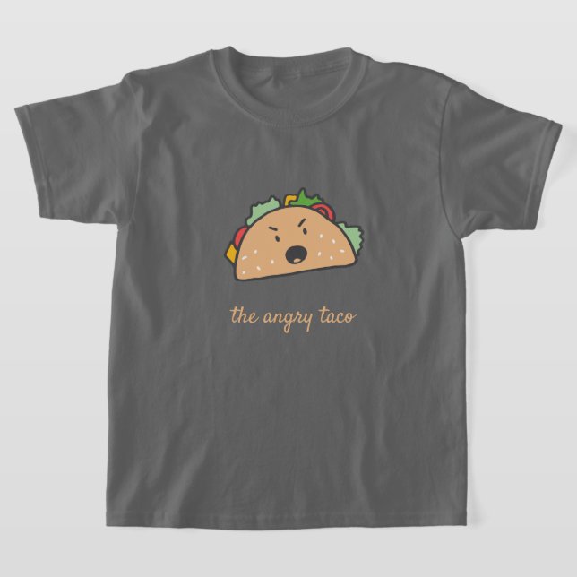 Camiseta Taco irritado - Texto personalizável Mad Taco Emoj (Postura )
