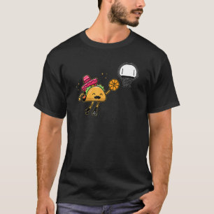 Camiseta Taco Jogando Basquete Dunking Mexicano Cinco De M