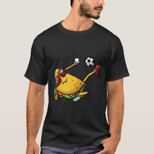 Camiseta Taco Jogando Futebol Mexicano Cinco De Maio Crianç