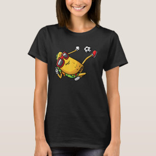 Camiseta Taco Jogando Futebol Mexicano Cinco de Mayo Kids M