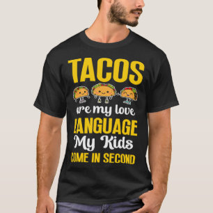 Camiseta Taco Lover Mãe Linguagem de Amor Meus Filhos Vêm e