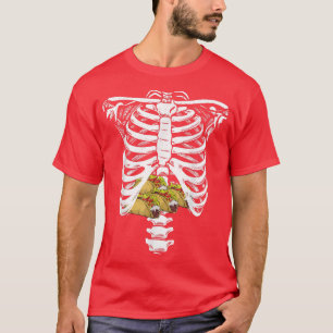 Camiseta Taco Lover Skeleton Rib Gaiola Mexicana Skeleton A