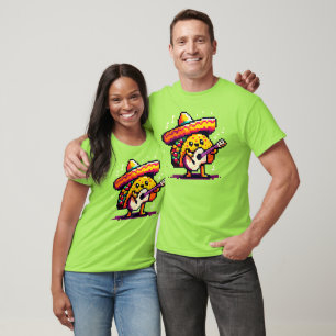 Camiseta Taco Musical: 8 Bits Fiesta Divertido