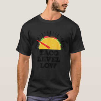 Camiseta Taco Nível de Baixo Engraçado Taco Cravando
