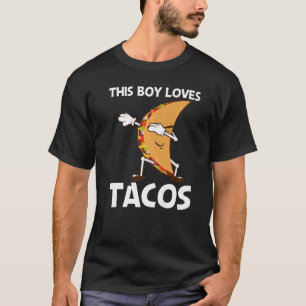 Camiseta Taco Para Meninos Crianças Comida Da Rua Mexicana
