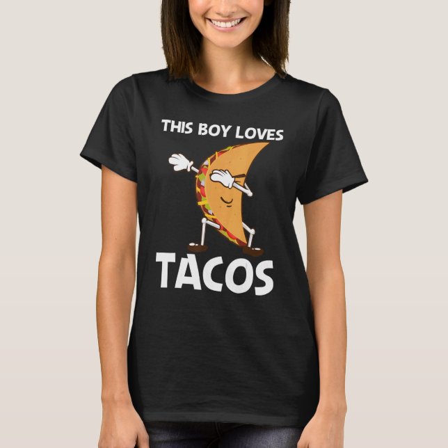 Camiseta Taco Para Meninos Prato De Comida De Rua Mexicana  (Frente)