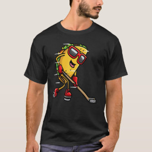 Camiseta Taco Playing Ice Hockey Player Mexican Food Cinco