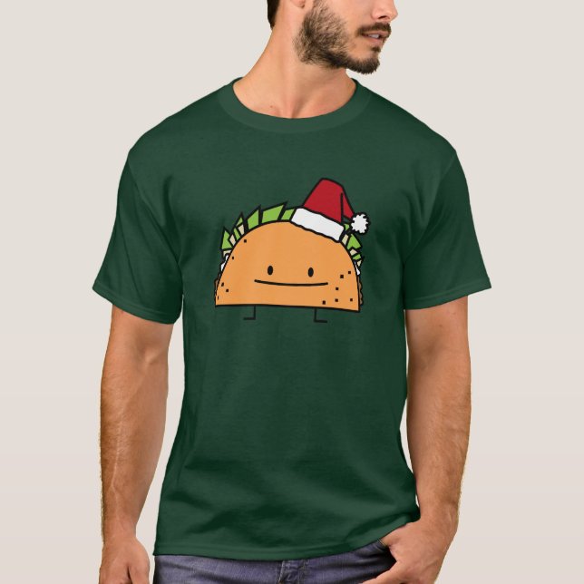 Camiseta Taco que veste a salsa da carne do escudo do Natal (Frente)