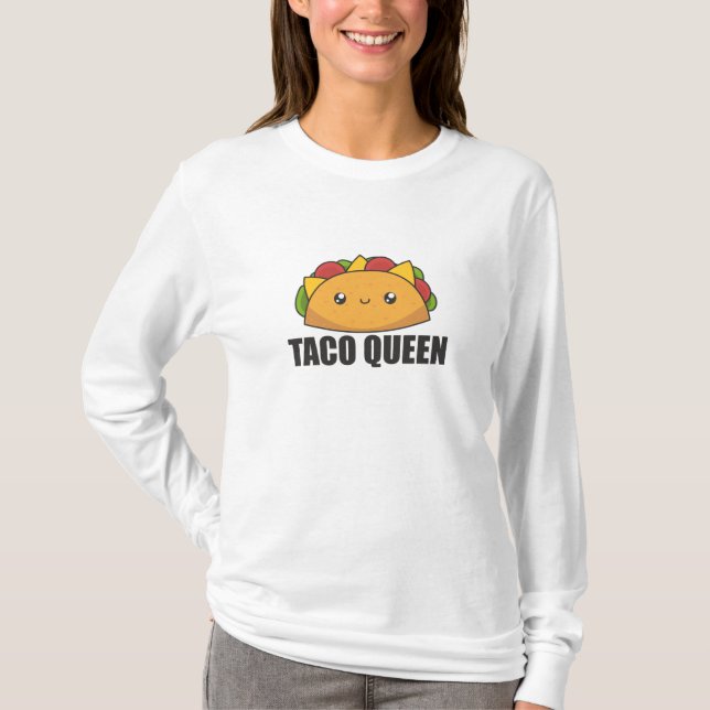 Camiseta Taco Queen Cinco De Mayo Tacos Comida Encantada (Frente)