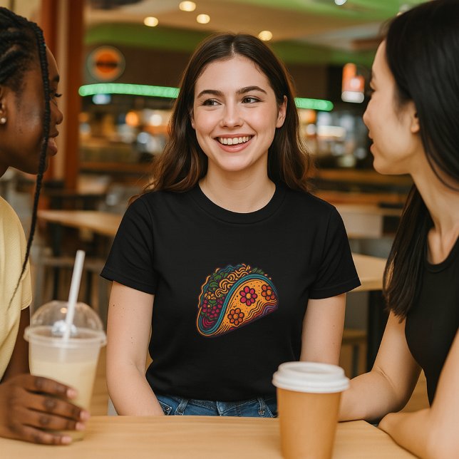 Camiseta Taco Retro Psychedelic Art (Criador carregado)
