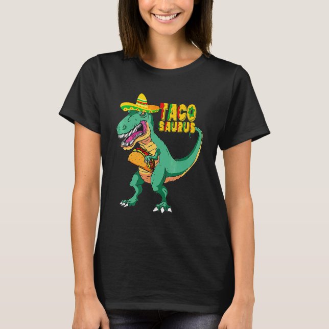 Camiseta Taco Saurus Cinco De Mayo 10 (Frente)