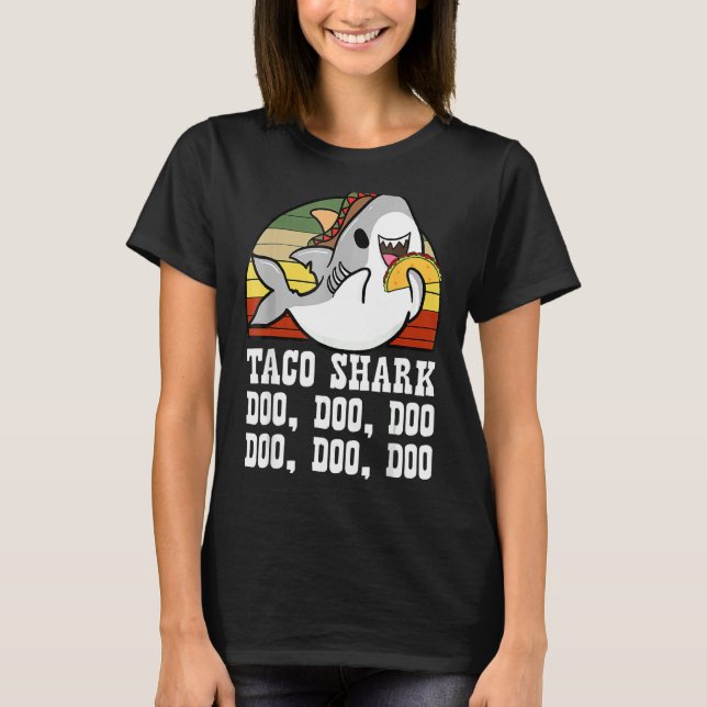 Camiseta Taco Shark mexicano Comida Cinco de Mayo (Frente)