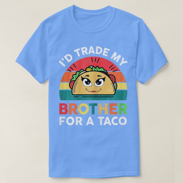Camiseta Taco Shirt Kids Todler Girl Id Comercializa Meu Ir (Frente do Design)