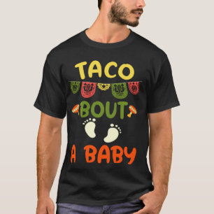 Camiseta Taco Sobre Um Anúncio De Gravidez De Bebê Cinco De