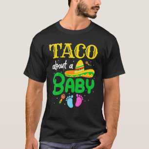 Camiseta Taco Sobre Um Anúncio De Gravidez De Bebê Cinco De