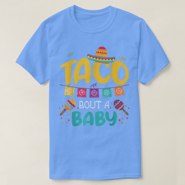 Camiseta Taco Sobre Um Anúncio De Gravidez De Bebê Cinco De (Frente do Design)