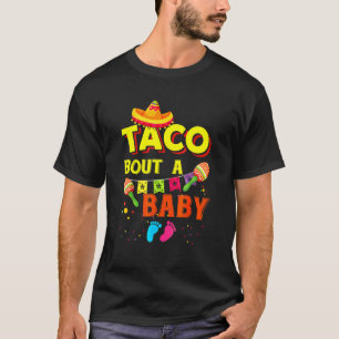 Camiseta Taco Sobre Um Anúncio De Gravidez De Bebê Cinco De