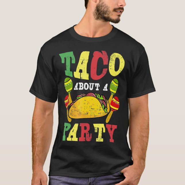 Camiseta Taco Sobre um design do Partido para o presente do (Frente)