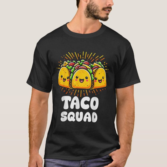 Camiseta Taco Squad Funny Fiesta Group Comida mexicana (Frente)