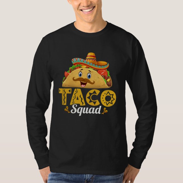 Camiseta Taco Squad Mexican Food Lover Funny Tacos 7 (Frente)