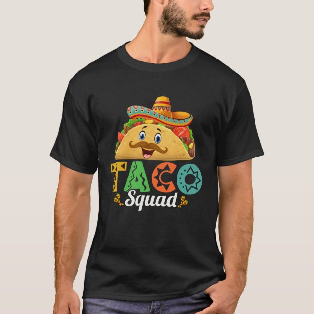 Camiseta Taco Squad Mexican Food Lover Funny Tacos 9 (Frente)