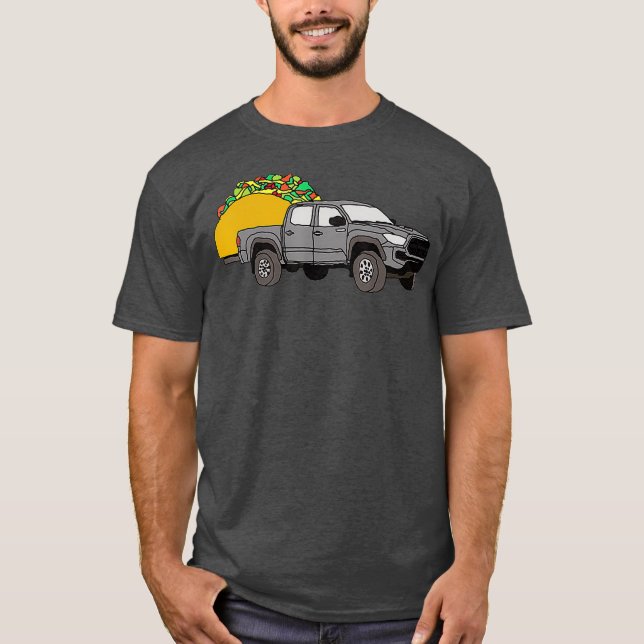 Camiseta Taco Tacoma Caminhão TRD Sobrevoando Terra 4X4 (Frente)