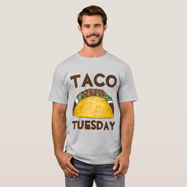 Camiseta Taco Terça-feira Engraçado Tacos de Comida mexican (Frente Completa)