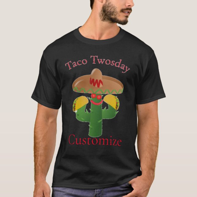 Camiseta Taco Terça-Feira Saguaro Cactus Thunder_Cove (Frente)