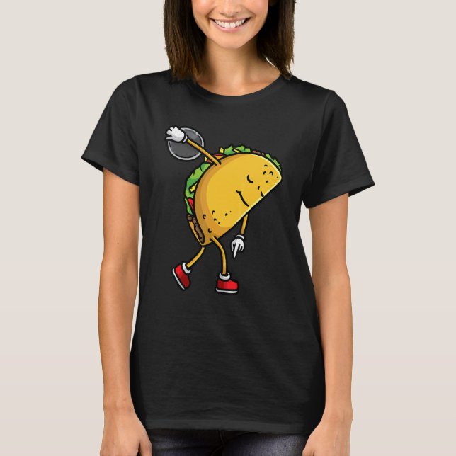 Camiseta Taco Throwing Discus Thwer Mexicano Comida Cinco D (Frente)