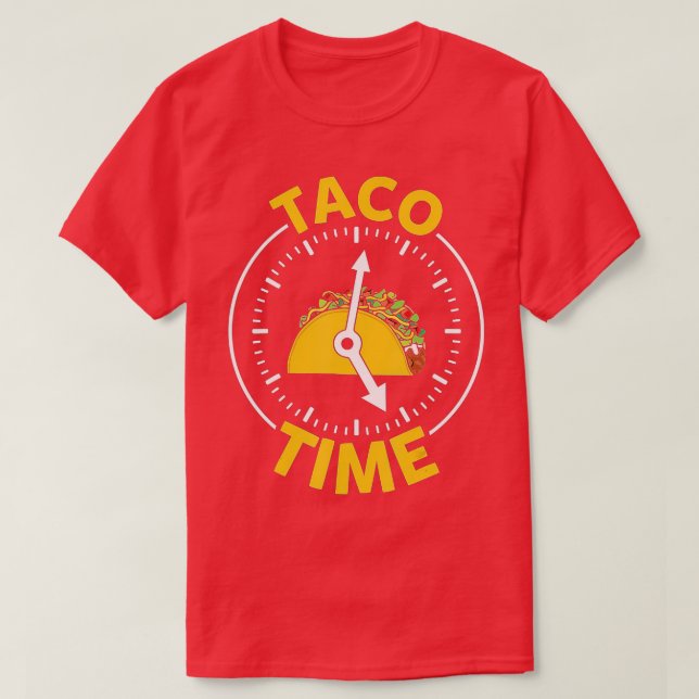 Camiseta Taco Time Cinco De Mayo Men Mulheres Crianças Jove (Frente do Design)