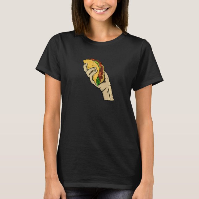 Camiseta Taco Tortilla Mexicano Fast Comida Snack Tacos (Frente)