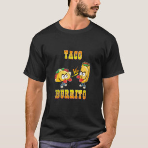 Camiseta Taco Vs Burrito Tacos Luvas De Boxar Veggg De Carn