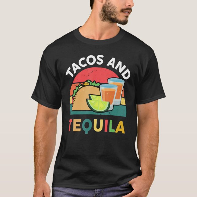 Camiseta Taco Women Men Tacos E Tequila Comida Mexicana 1 (Frente)